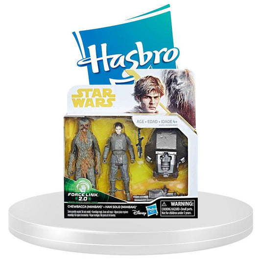 Hasbro Star Wars Solo - Han Solo & Chewbacca (Mimban) 3.75 Inch Action Figure (2-Pack) (Force Link 2.0) - EmporiumWDDCT