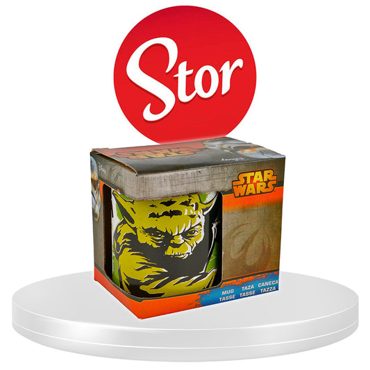 STOR (Made in Spain) - Star Wars - Yoda Engraved Print Ceramic Mug (11 oz) (With Gift Box) - EmporiumWDDCT